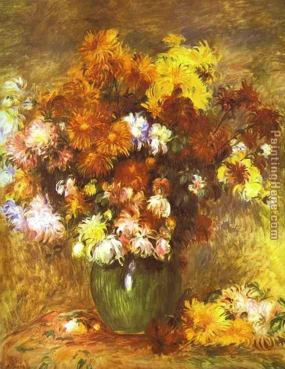 Pierre Auguste Renoir Bouquet of Chrysanthemums